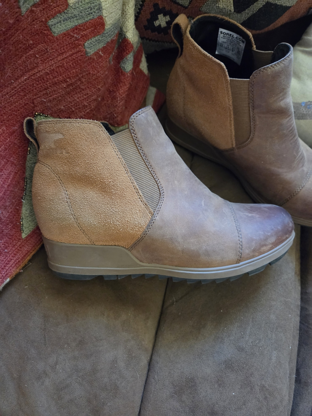 Sorel Women's Brown Suede Chelsea Ankle Boots